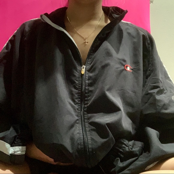 Champion Jackets & Blazers - black champion windbreaker jacket ✧